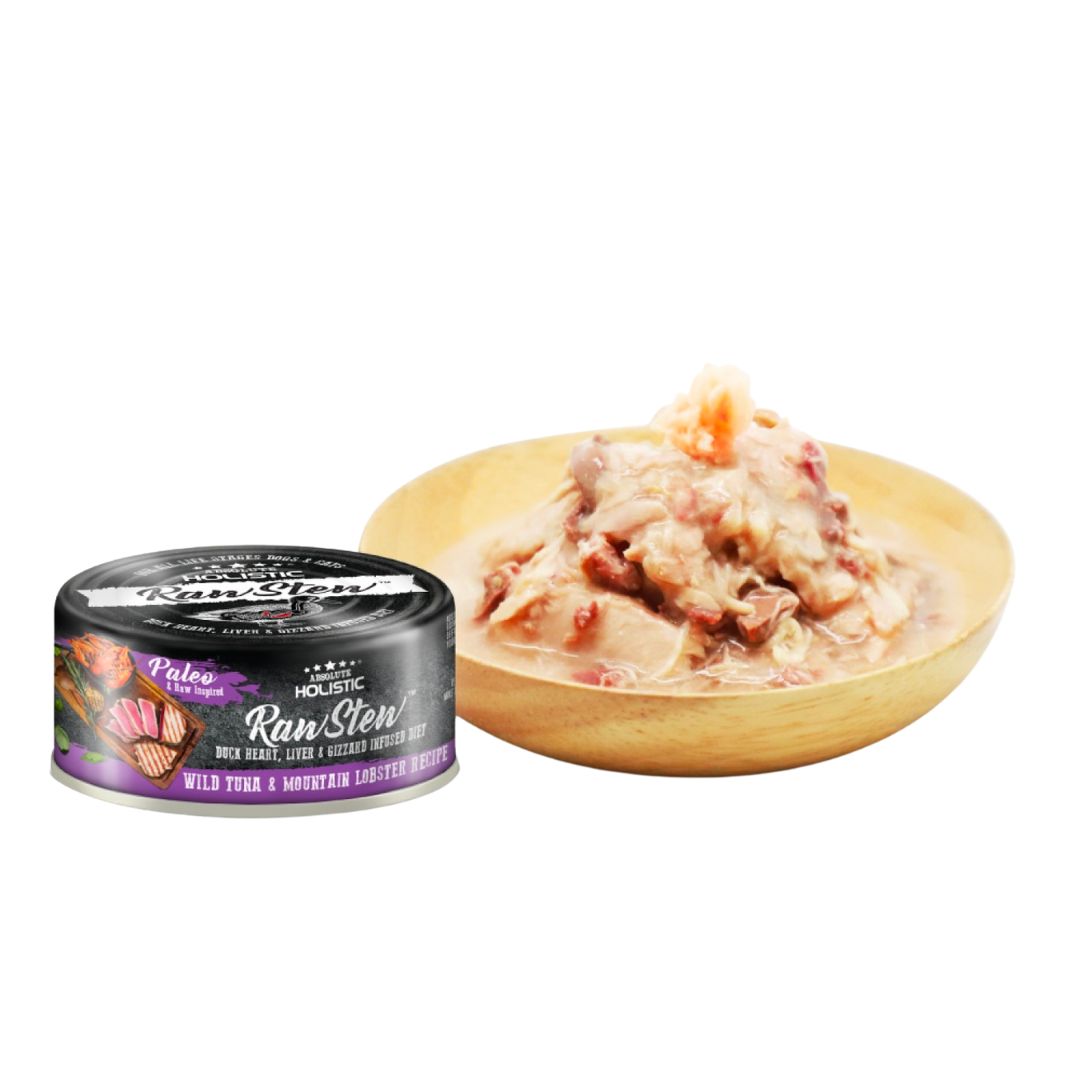 Pate Thức Ăn Ướt Cho Chó/Mèo Vị Cá Ngừ Absolute Holistic Raw Stew - Lon 80g