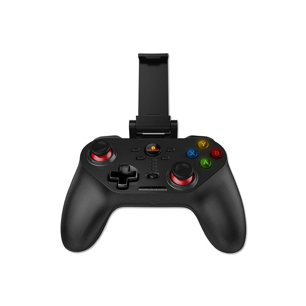 Tay cầm chơi game bluetooth VINYSON VA-008 hỗ trợ PC/ANDROID/IOS (Đen) HÀNG NHẬP KHẨU