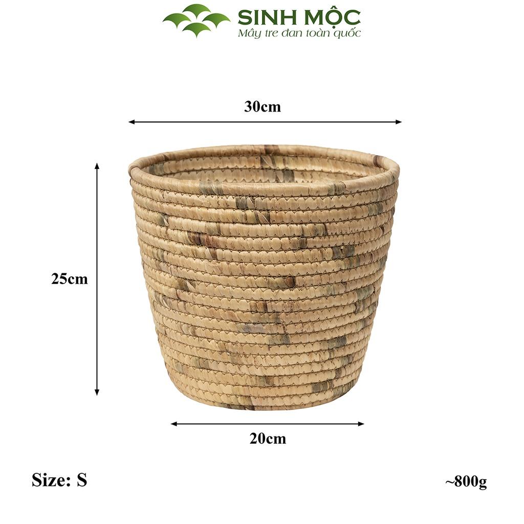 Giỏ trồng cây lục bình, giỏ đựng đồ, decor trang trí nhà cửa Sinh Mộc - M1035