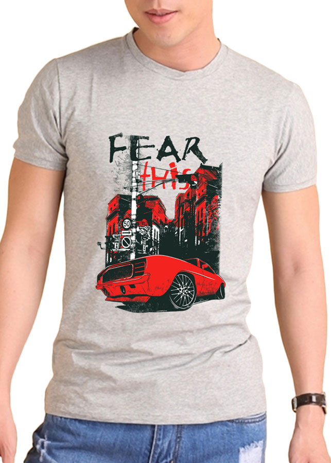 Áo Thun Nam Hạnh Phúc Cổ Trần Tay Ngắn Fear