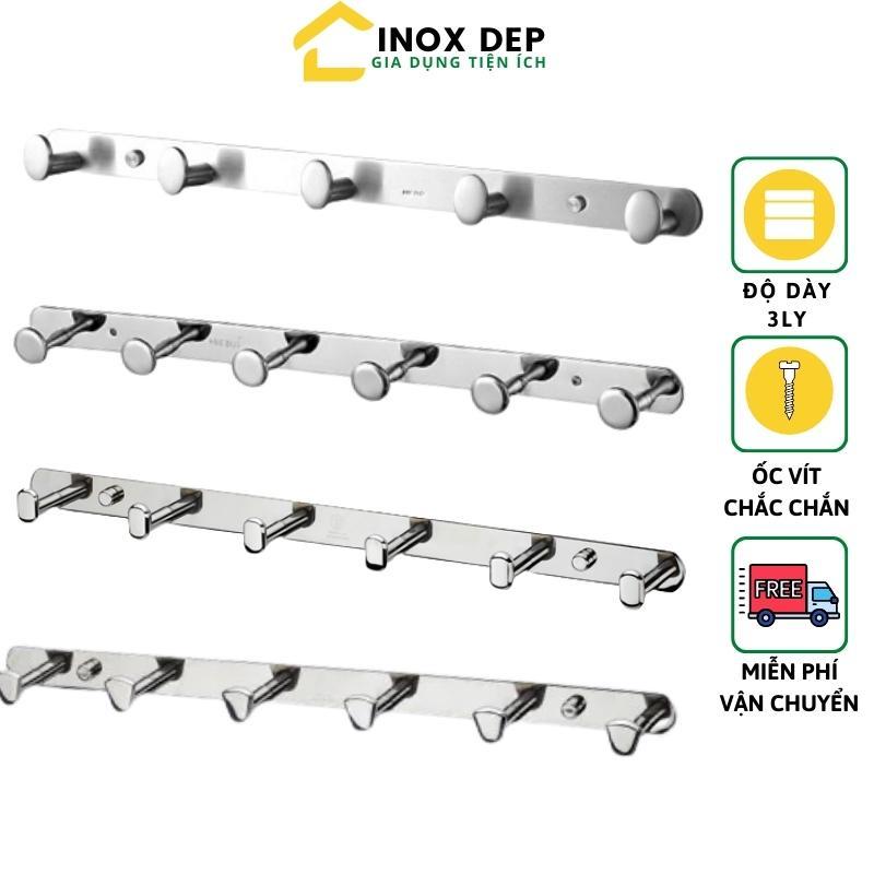 Móc treo quần áo gắn tường Inox 304, Móc gắn tường treo đồ cao cấp chắc chắn sang trọng tiện lợi