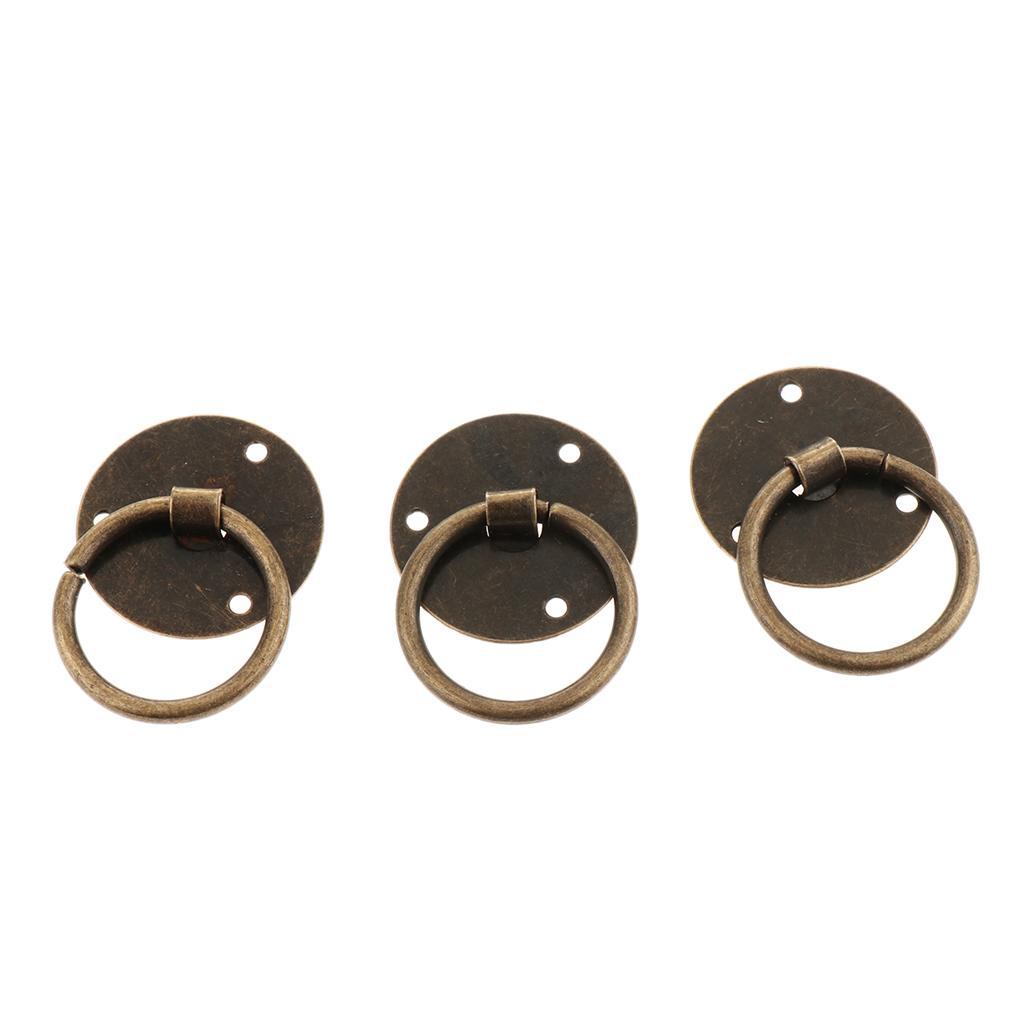 20Pcs Antique Pull Handle Knobs Cupboard Drawer Pull  Brass Material