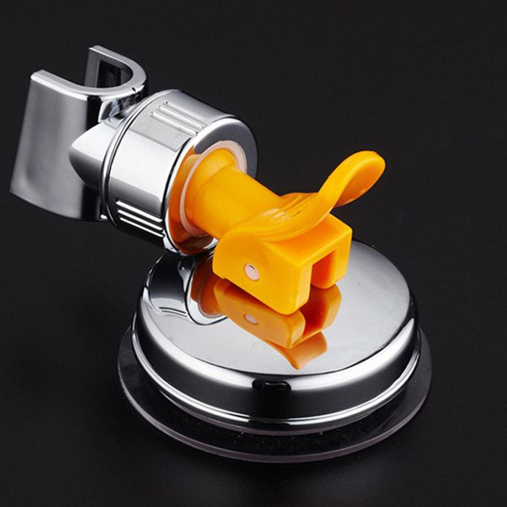 Adjustable Shower Head Holder with Suction Bracket Chrome ABS No Drilling