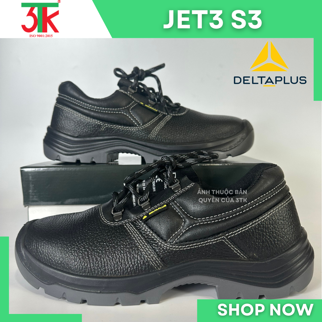 Giày Bảo Hộ Deltaplus JET3 S3 chống đinh, Chống dập ngón, Chống trơn trượt, chống dầu, giá rẻ, bền bỉ