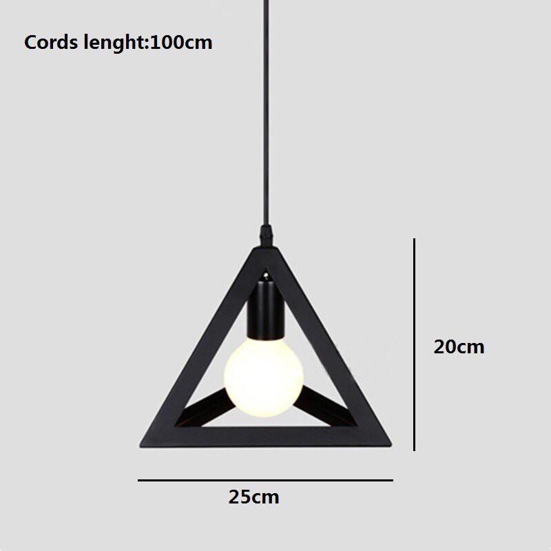 ĐÈN THẢ TRẦN KHỐI TAM GIÁC TRANG TRÍ - KÈM BÓNG LED 5W -ẢNH THẬT