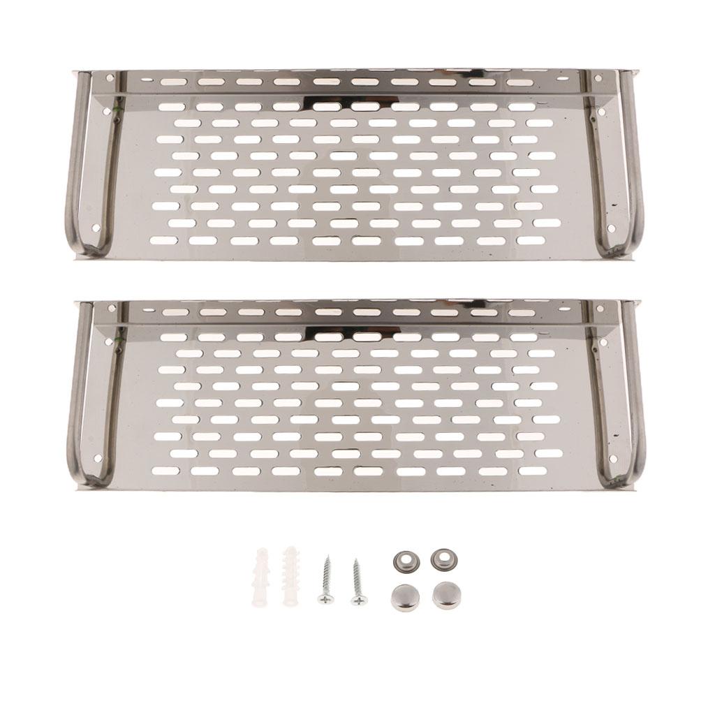 2x Bathroom Accessories Storage Shelf Rack Home Office Organizer Rack Shelf