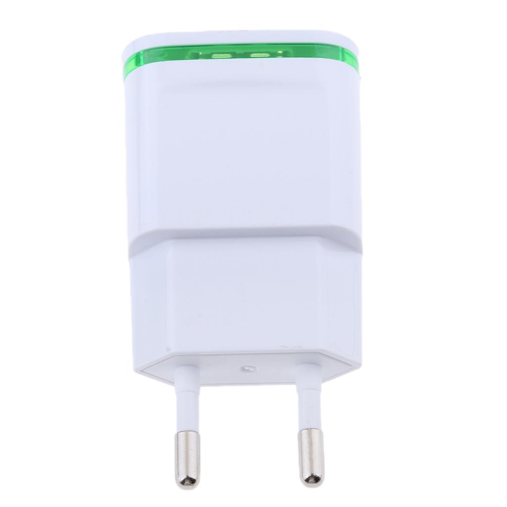 2.1A 2Port USB Travel Home Wall Power Adapter Charger LED Portable EU