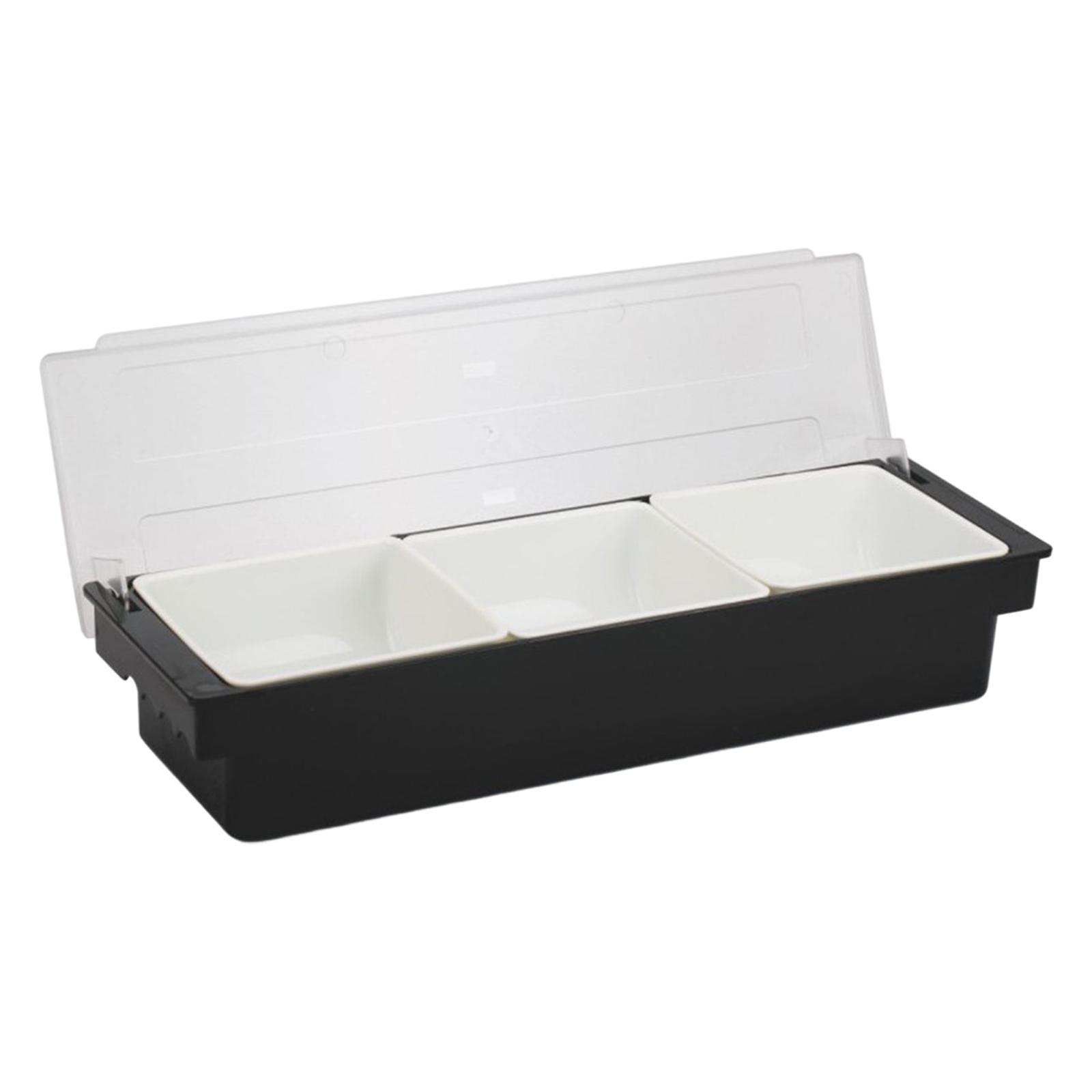 Compartment Seasoning Jar Storage Container 3 Grids
