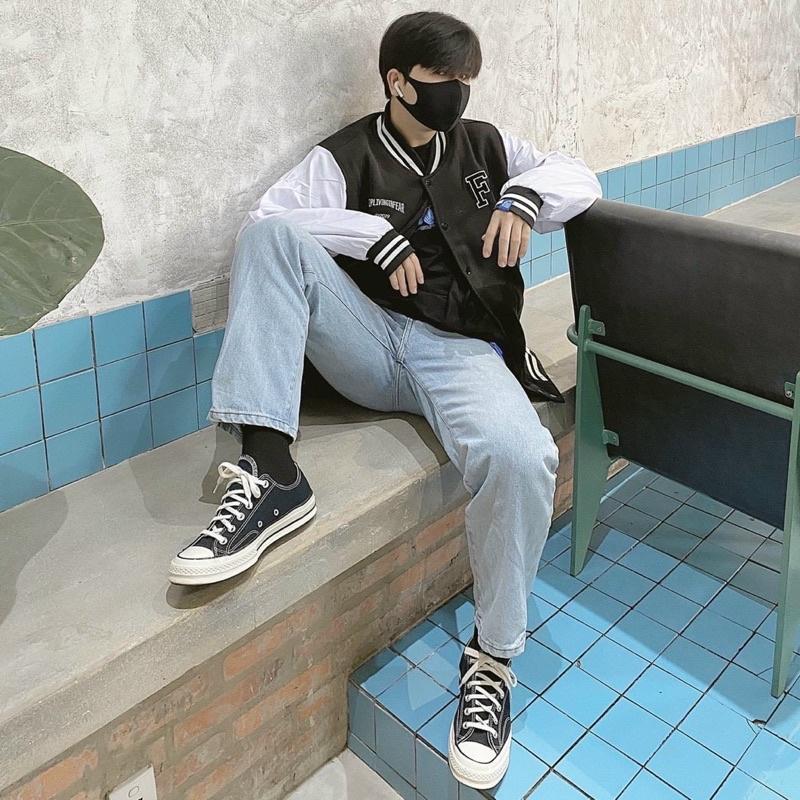 Áo Bomber Dù 2 lớp logo F Form chuẩn Unisex Nam Nữ Couple