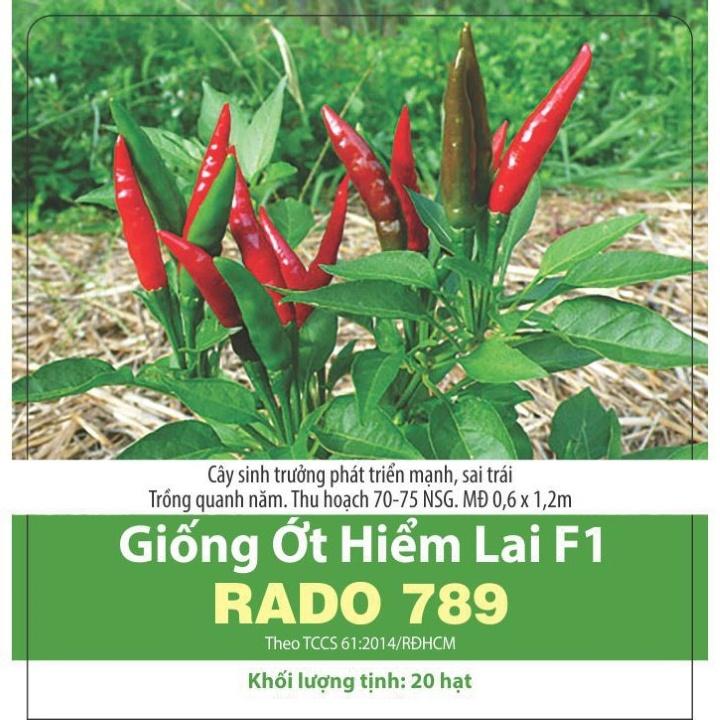 Hạt giống ớt hiểm lai F1 Rado 789 RD gói 0.2gr