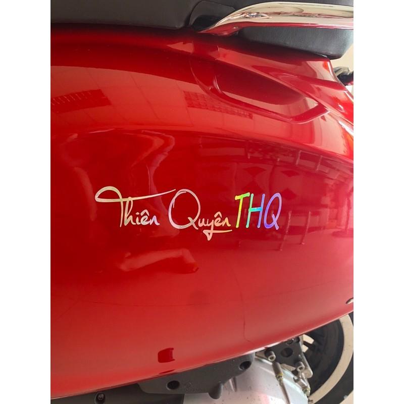 Tem dán xe theo tên theo yêu cầu của khách