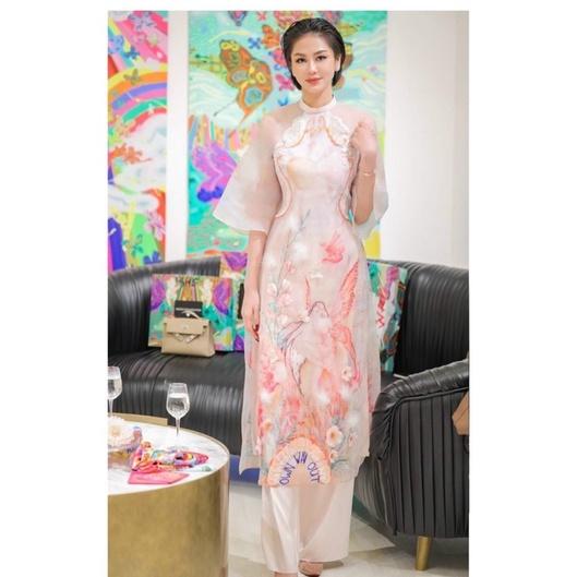 Áo dài cách tân Organza Cánh Tiên HOẠ TIẾT ĐÍNH KẾT ĐẸP MẮT
