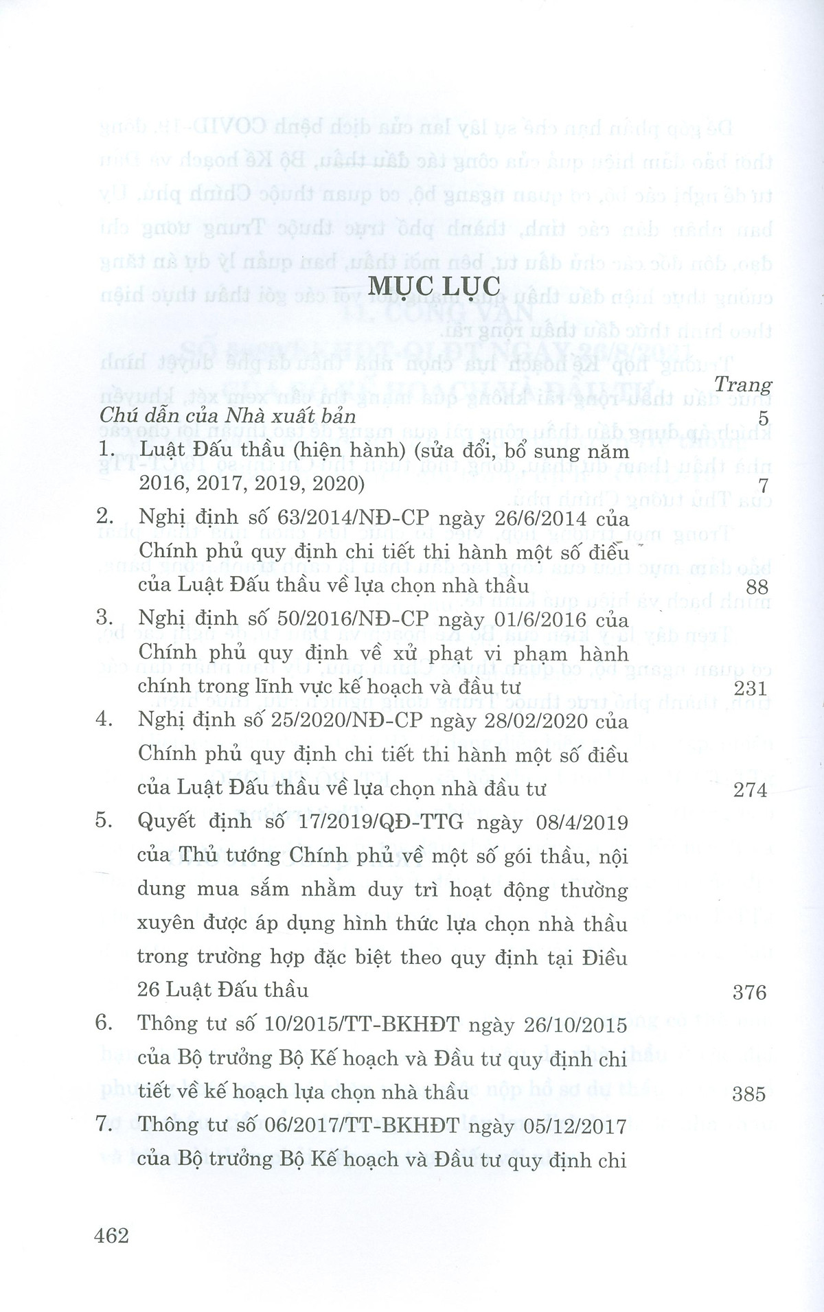 Luật đấu thầu (hiện hành) và các văn bản hướng dẫn thi hành 