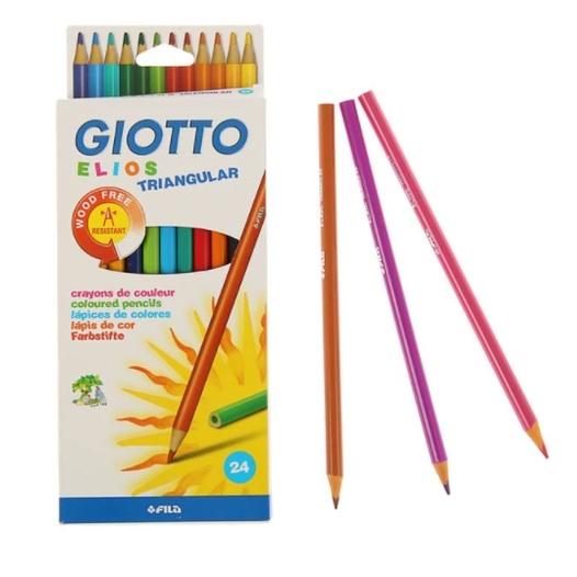 Bút chì màu nhập khẩu Italy Giotto Elios Triangular - Hộp 12 màu