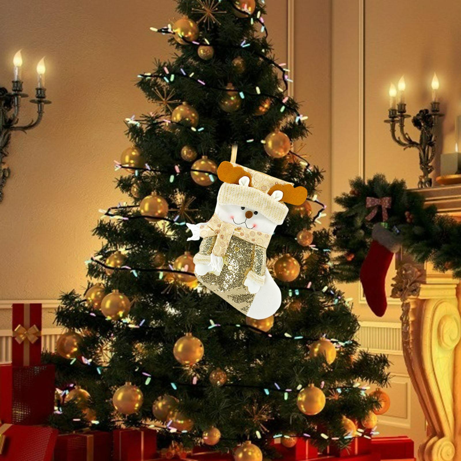 Christmas Stocking Socks Ornament Xmas Tree Party Hanging Gift ...
