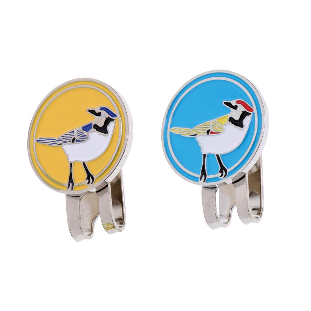 2 Pieces Golf Ball Marker Bird Hat Clip Golf Gift