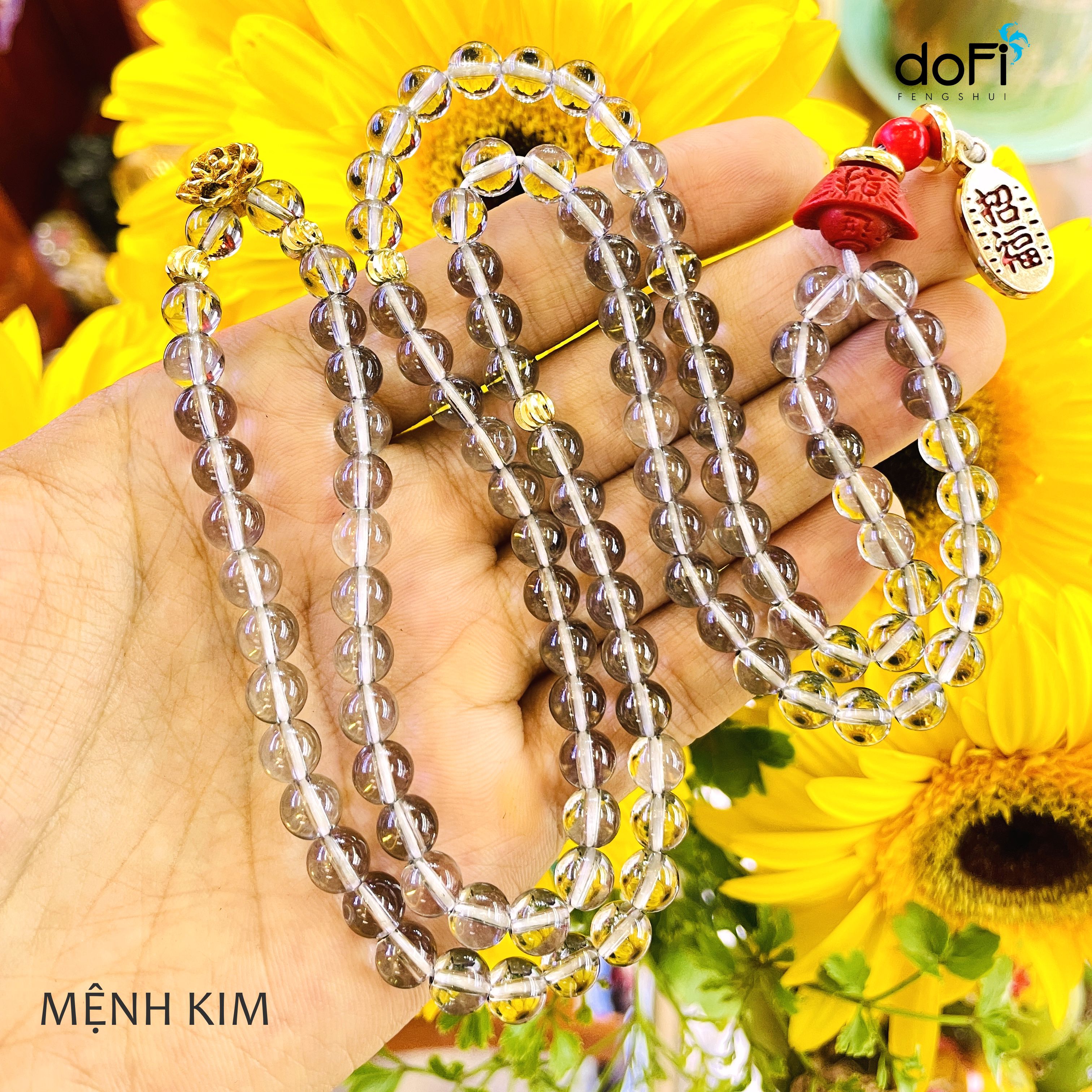 TRÀNG HẠT THẠCH ANH KHÓI PHỐI HOA SEN