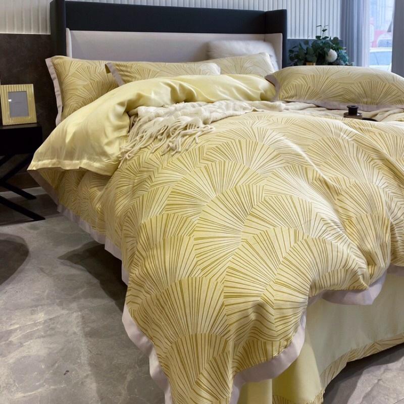 Bộ lụa tencel 60S Mảkcross họa tiết sang trọng 4 món
