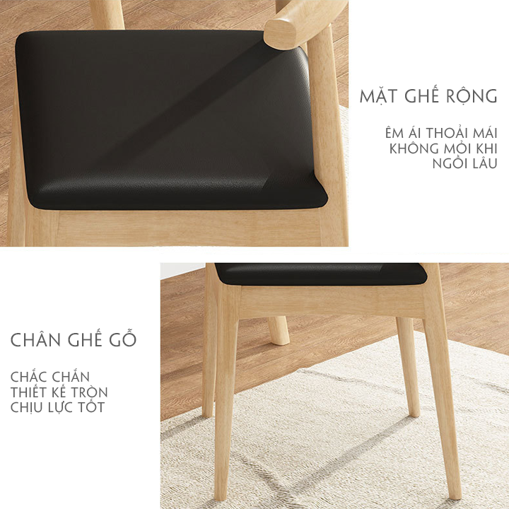 Bàn ghế làm việc, Bàn máy tính có kèm theo ghế theo phong cách Bắc Âu 120 x 60cm