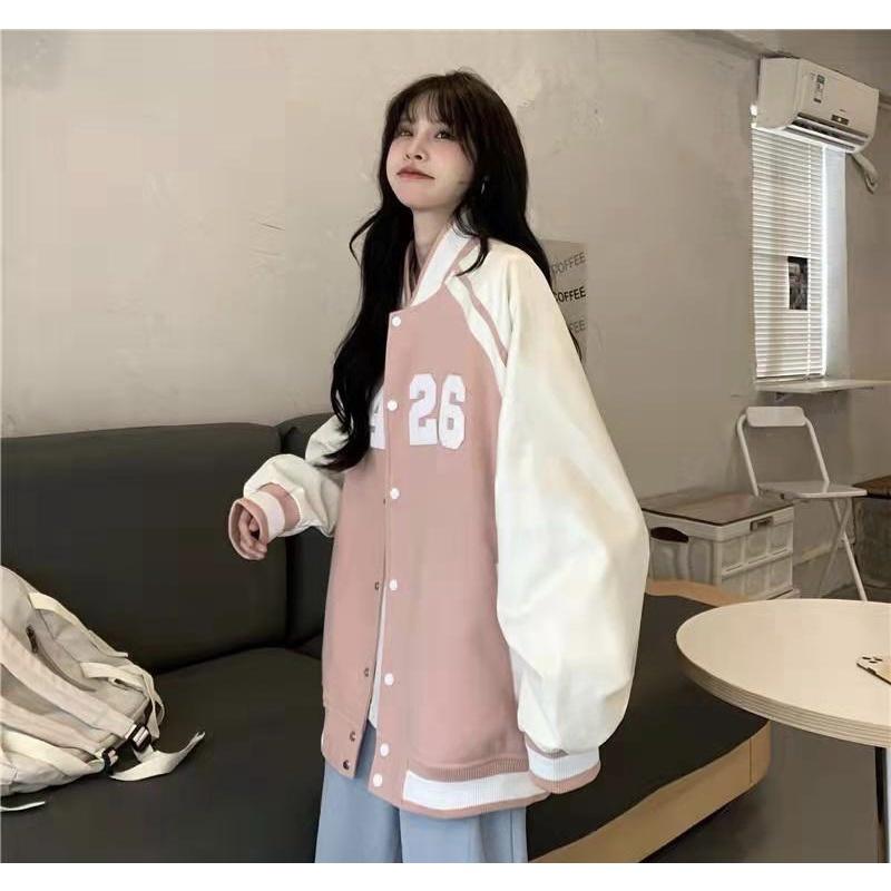áo khoác bomber độn bóng chày Nhật Bản polyester nhật mới mùa thu và mùa đông retro áo