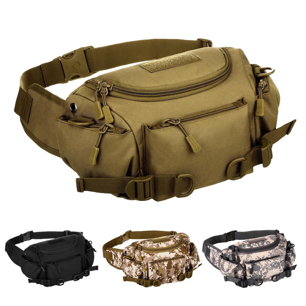 Outdoor Sports Camping Travel Fanny Pack Waist Bag Bum Pouch Coyote