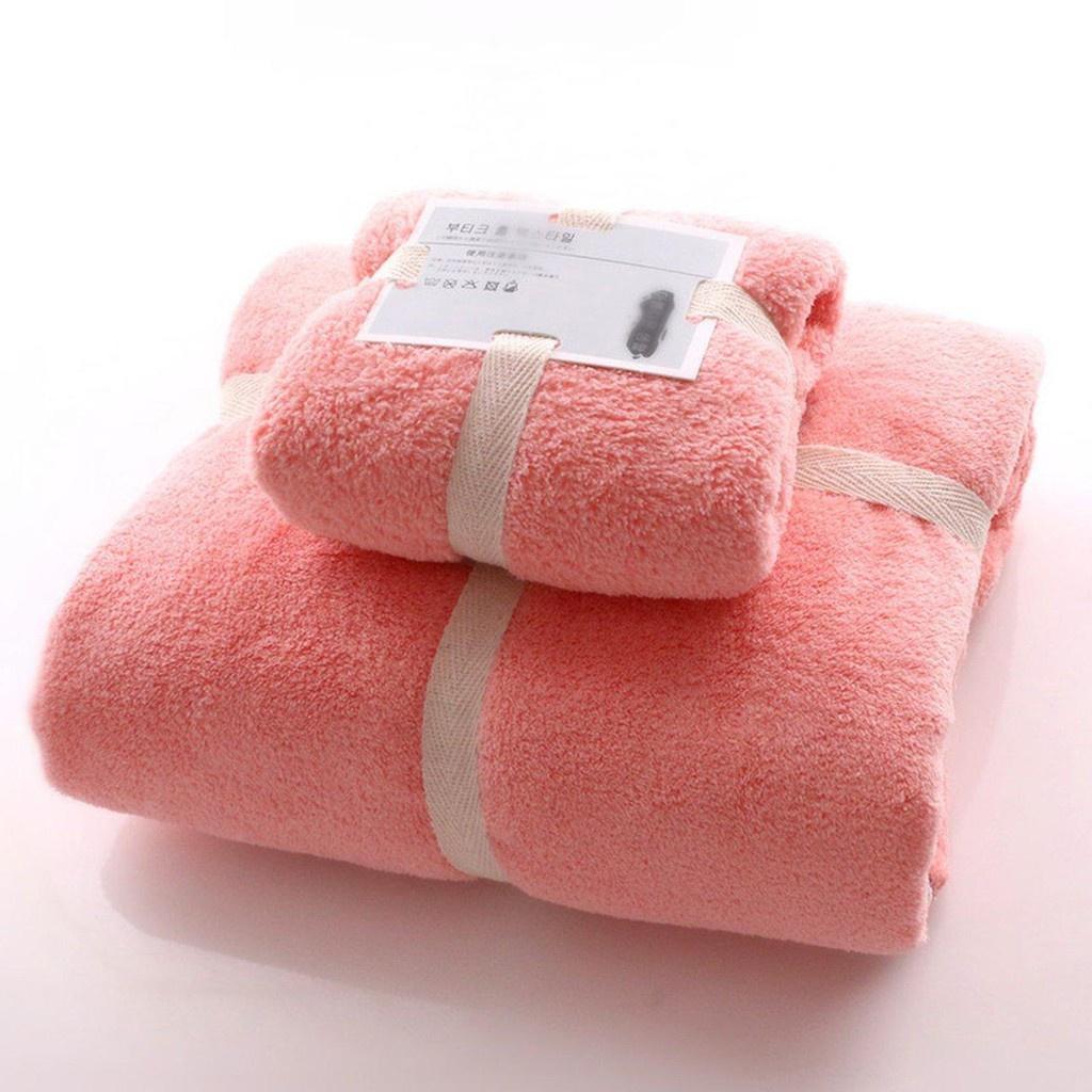 BỘ 2 KHĂN TẮM GẤP GỌN BẰNG LÔNG MỀM MỊN KHỬ MÙI KHÁNG KHUẨN 35×75+70x140cm