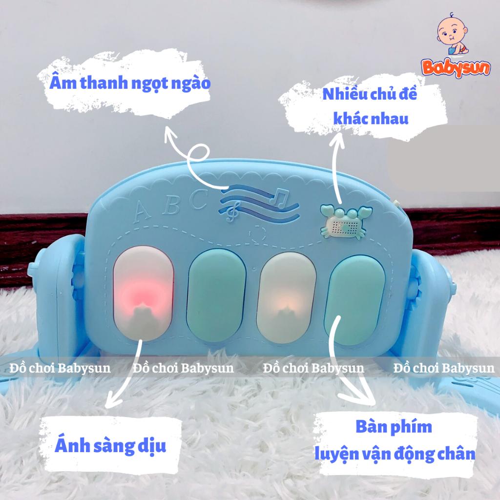 Thảm nhạc cho bé sơ sinh nằm chơi có đàn, đồ chơi vận động cho bé