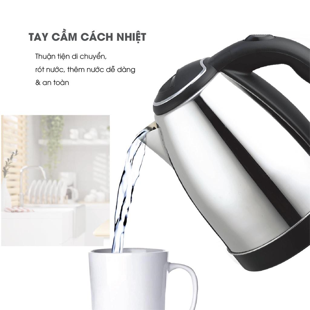 Ấm Siêu Tốc MATIKA Inox 1.8L MTK-18 Hàng Chính Hãng