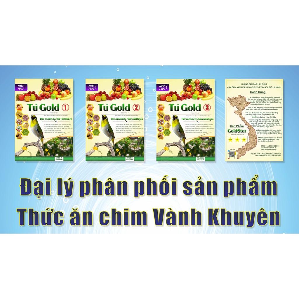 Cám chim vành khuyên Tú Gold Hộp Lắp xanh - Hộp 250 gram