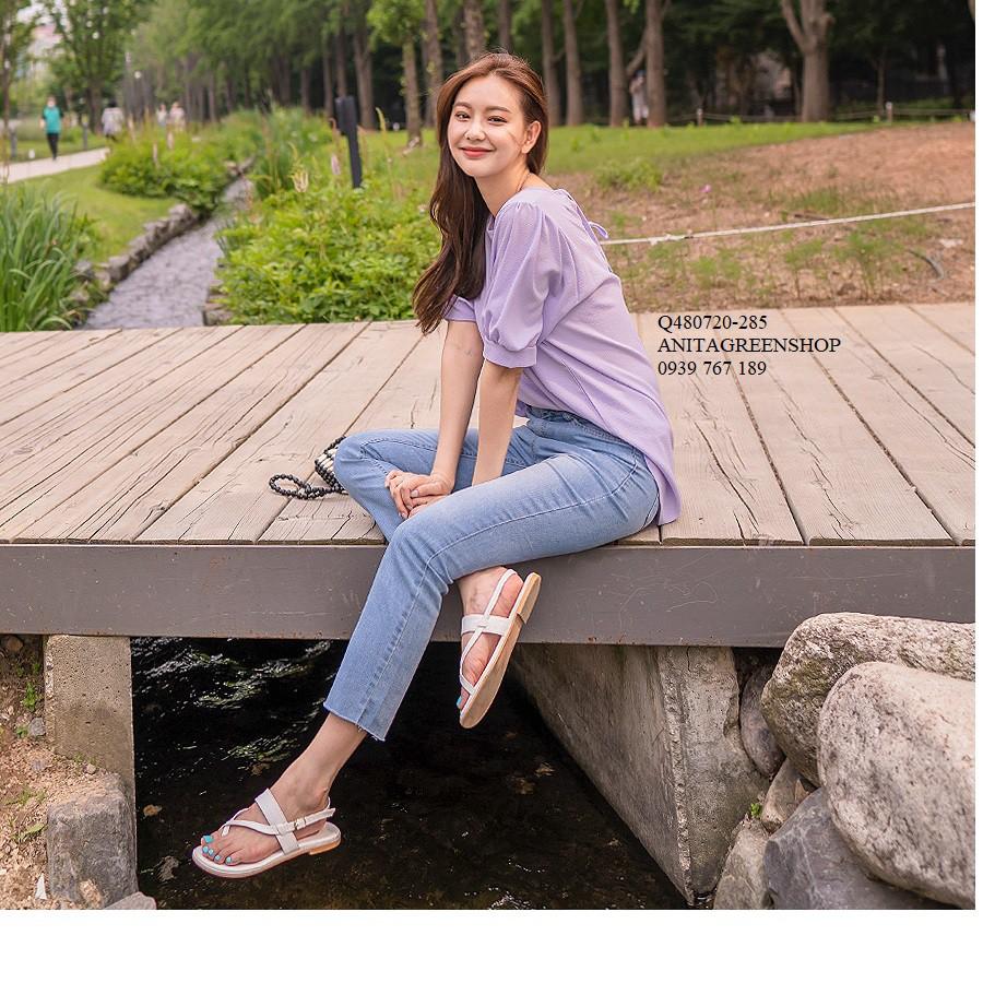 Q480720 ÁO KIỂU FORM DÀI MÀU TÍM