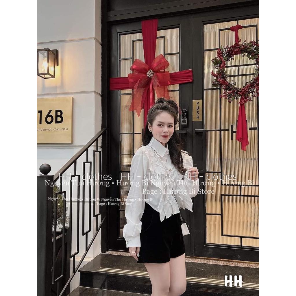 SET ĐI CHƠI, SET 2 MÓN ÁO KIỂU CỔ SƠ MI TAY DÀI PHỐI QUẦN ĐÙI CỰC XINH IU