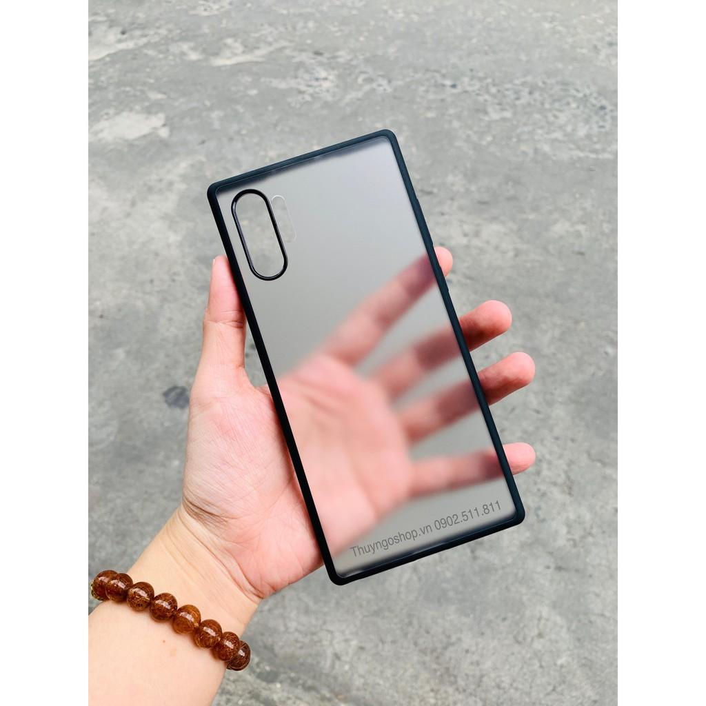 Ốp lưng viền dẻo lưng trong cứng nhám chống vân tay dành cho điện thoại Samsung Note10 / Note10 Plus -