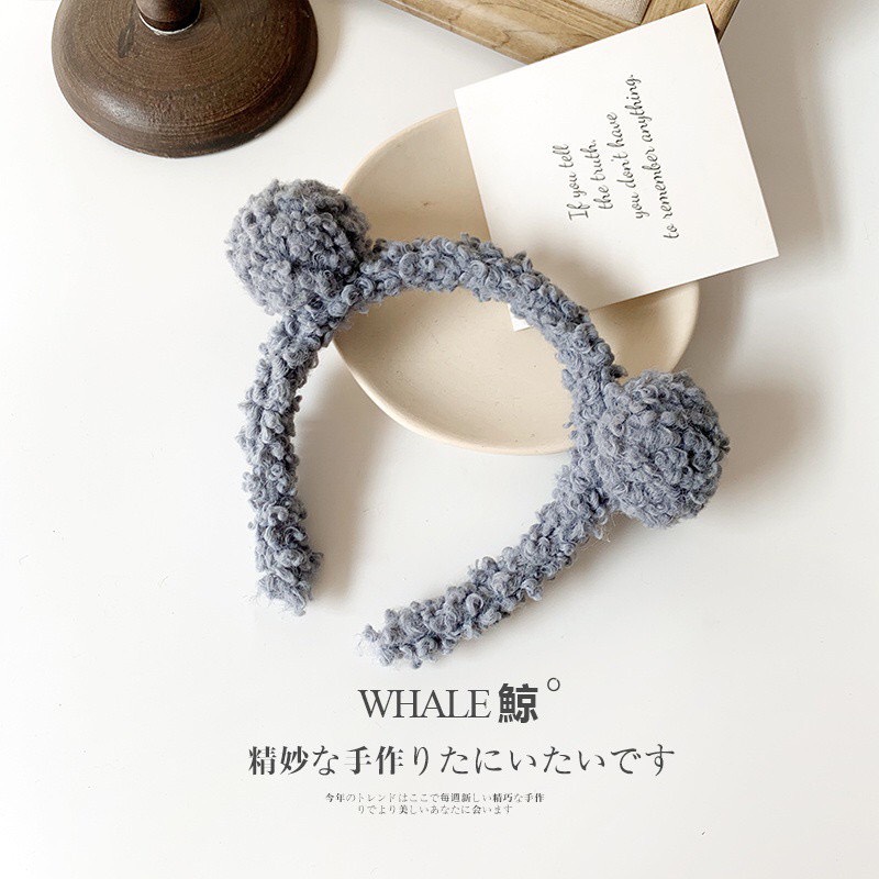 Băng Đô Tai Gấu Chất Liệu Nhung Thời Trang Han Quốc Cho Nữ - 1