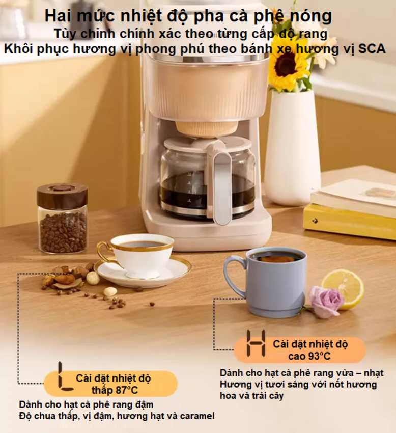 Máy pha cà phê nóng và lạnh Drip nhỏ giọt thương hiệu Hà Lan cao cấp Philips Morgen HD7997 - Hàng nhập khẩu