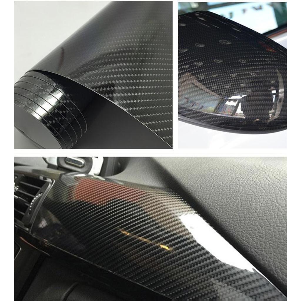 2x Carbon Fiber Film Car Interior Wrap Stickers Decoration 30x150CM