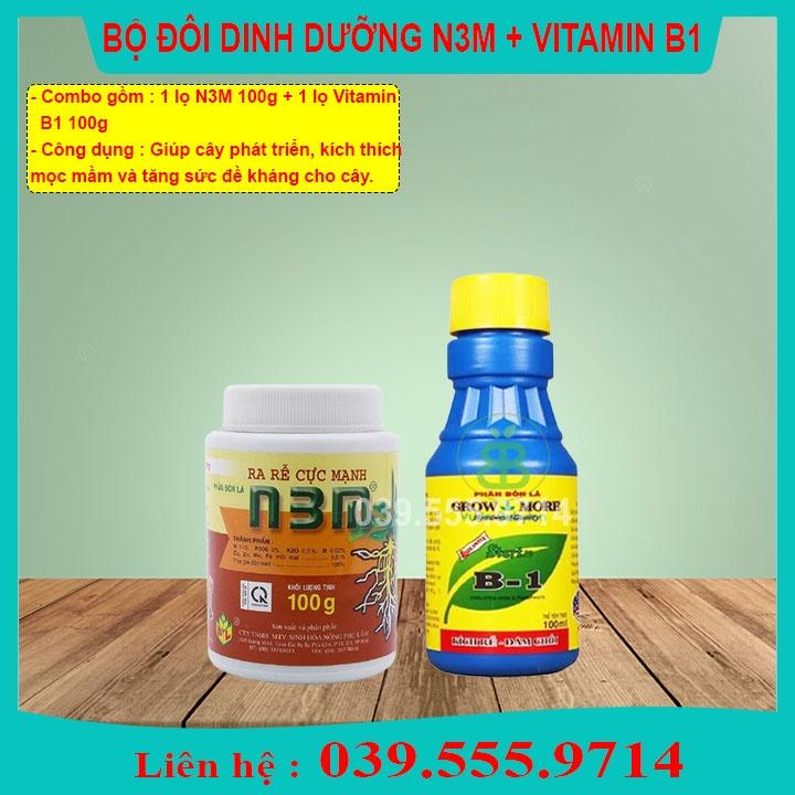 BỘ SẢN PHẨM KÍCH THÍCH PHÁT TRIỂN N3M 100g & VITAMIL B1 MỸ 100g - TĂNG CƯỜNG BỘ RỄ