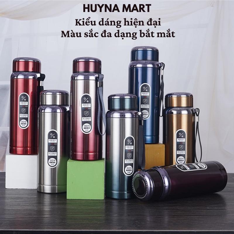 Bình Giữ Nhiệt Chất Liệu Inox SUS 304-316 Cao Cấp Nhiều Dung Tích 600-800-1000Ml Huyna Mart BGN06