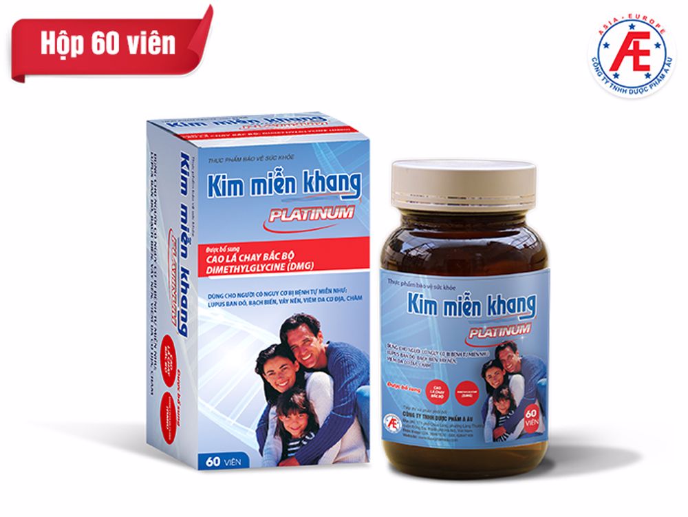 Thực phẩm bảo vệ sức khoẻ Kim Miễn Khang Platinum 30 viên- Hỗ trợ điều trị Lupus ban đỏ, bạch biến, vảy nến, viêm da cơ địa, chàm.