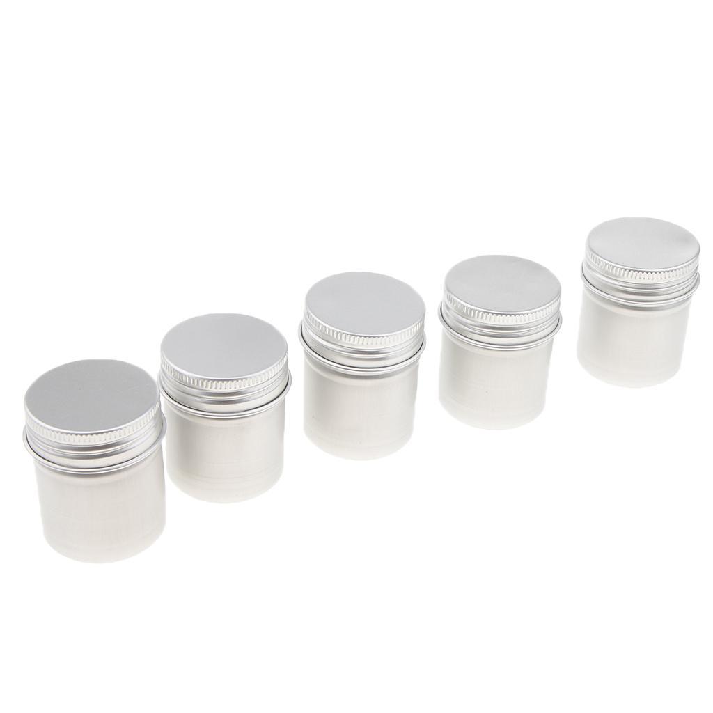 30X 50ml Aluminum Screw Cap Can Tin Pot Jar Container Empty Storage Bottles