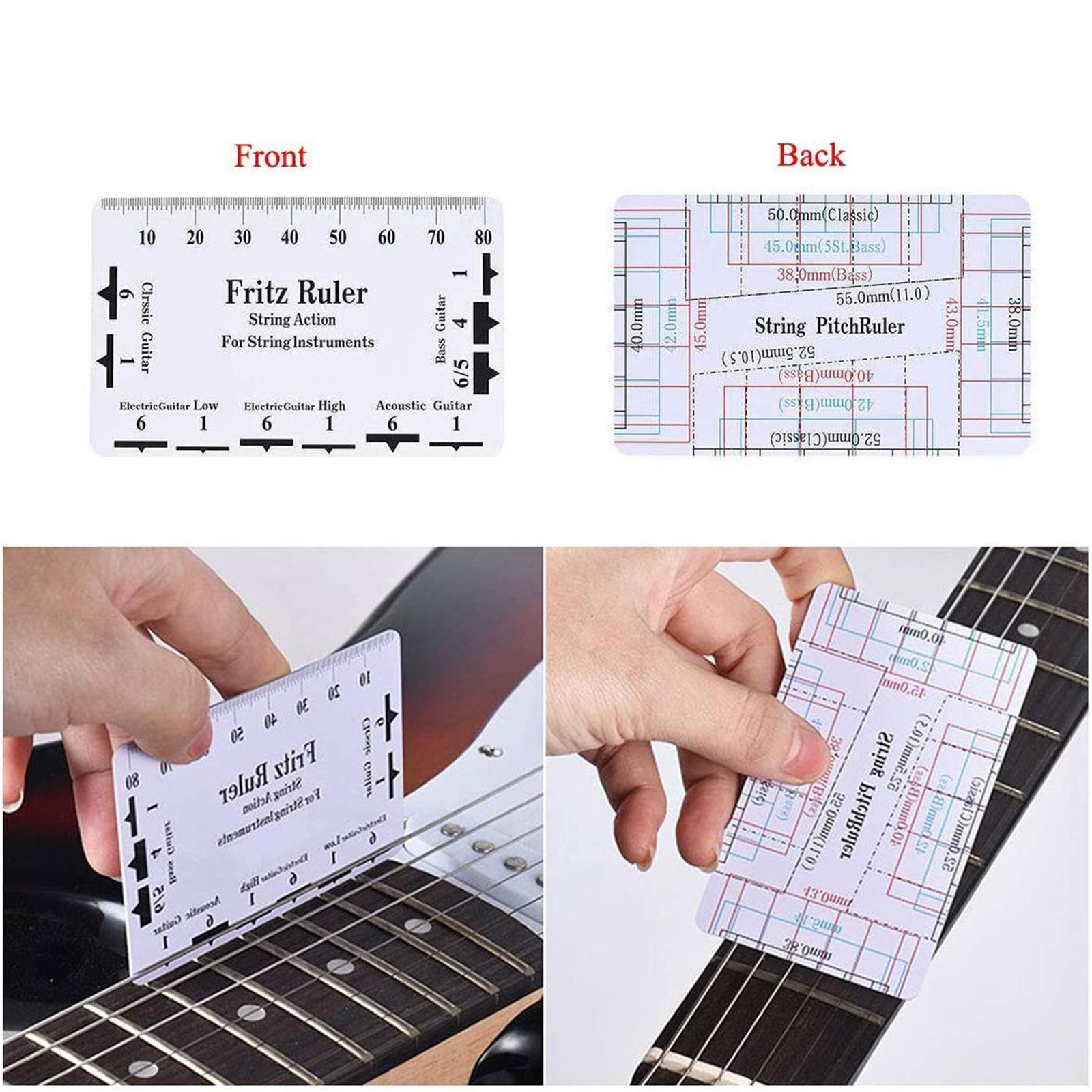 Guitar Neck Notched Straight Fret Ruler Fret Level Luthier Tool Guitar