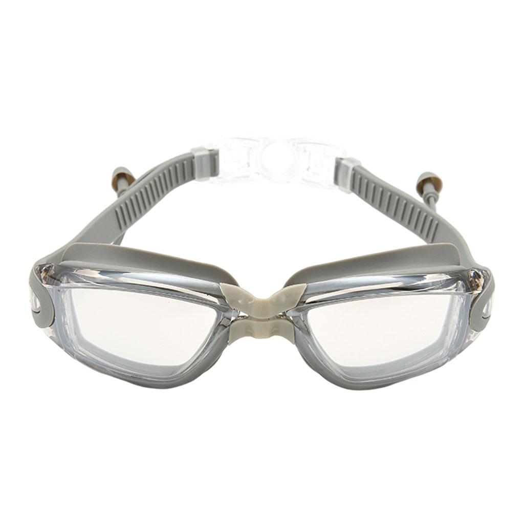 Swimming Goggles with Earplug Polarized Comfortable for Snorkeling gray