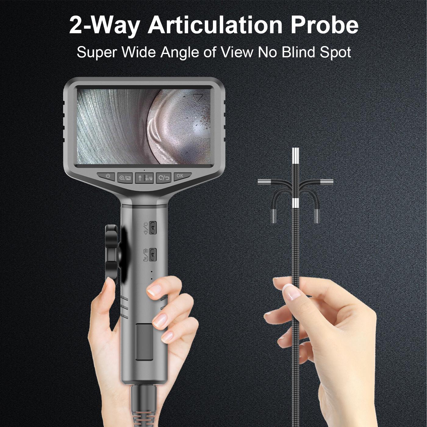 5Inch Lái Động Cơ 6Mm Nội Soi Cống Thoát Quay Mini Camera Khớp Nối Industri Borescope Cho Ô Tô Máy Bay