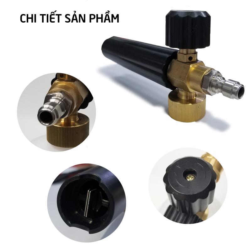 Bình tạo bọt tuyết 1 lít tặng khớp nối nhanh gắn vòi phun xịt rửa của máy rửa xe công suất cao C0004-1