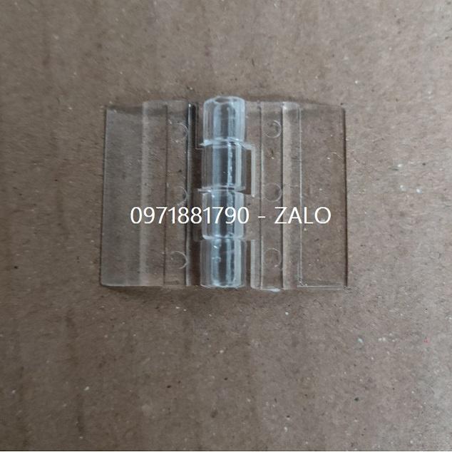 Bản lề mica - khóa mica - tay cầm mica - keo dính mica trong