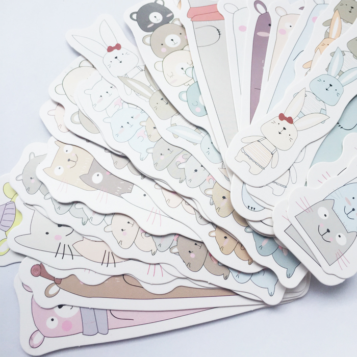 Bộ 30 Đánh Dấu Sách Bookmark Thú Cưng Siêu Cute ( Tặng Kèm Bookmark Nam Châm)