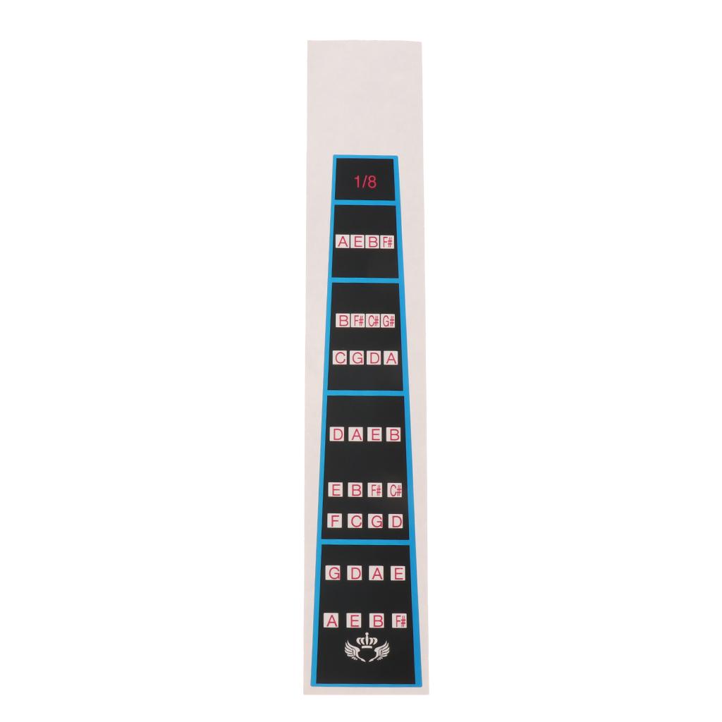 Violin Chart Finger Sticker Guide Intonation Musical for Violin Parts