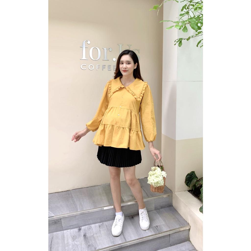 Áo bà bầu dài tay thu đông công sở thiết kế cao cấp đẹp giá rẻ trẻ trung