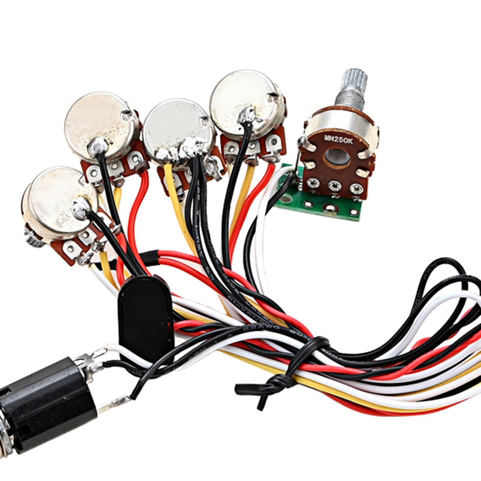 Bass EQ Band Replacement Guitar Wiring Harness Active or Passive for Electric Bass