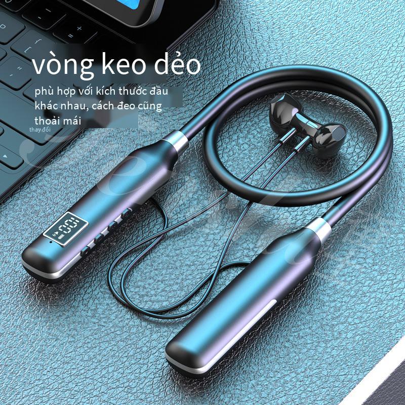 Giá thấp nhất Tai nghe bluetooth Fenshi 8017 hai tai treo cổ loại bán trong tai đa năng hiển thị âm lượng bán hàng trực tiếp