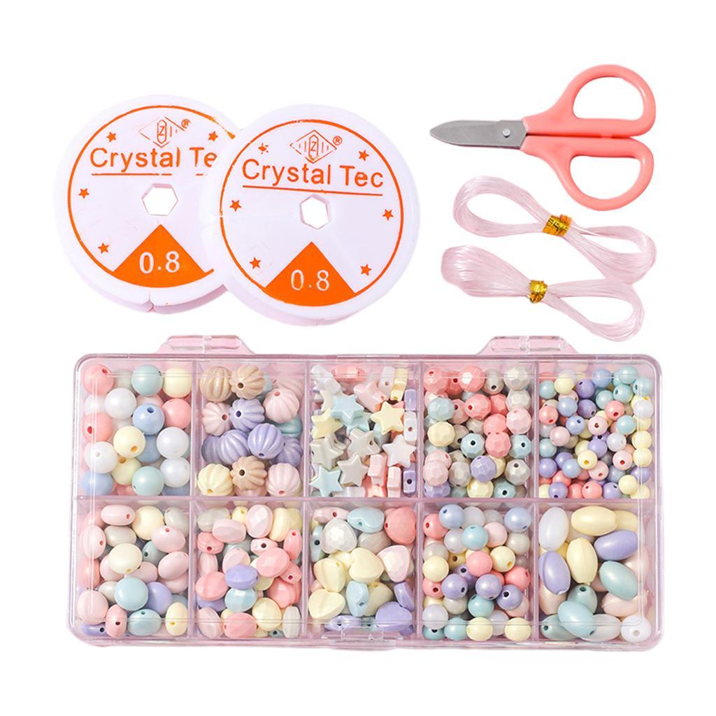 1 Set Mixed Beads Jewelry Findings with Storage Box Handmade for Bracelet